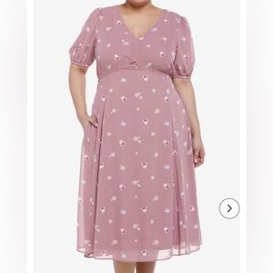 Her Universe Disney Minnie Mouse Flower Chiffon Midi Dress Plus Size